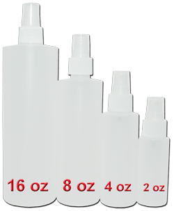 Plastic Bottle 16 oz. With Spray Pump Cap, each.