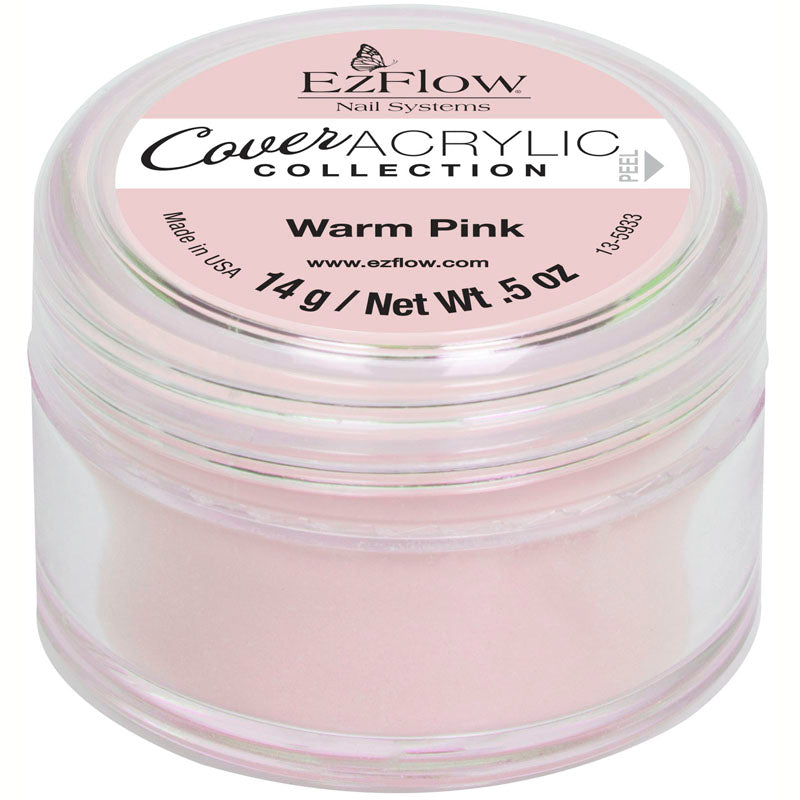 EZ Flow Glow In The Dark Acrylic Powder, Warm Pink, 0.5 oz.