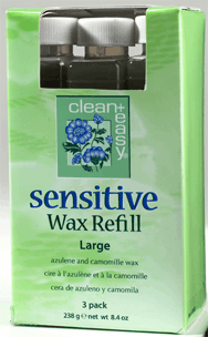 Clean & Easy Sensitive Wax Refill, Large, 3 pack