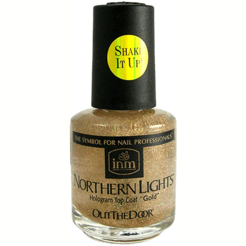 INM Out The Door Gold Hologram Topcoat, 0.5 oz.