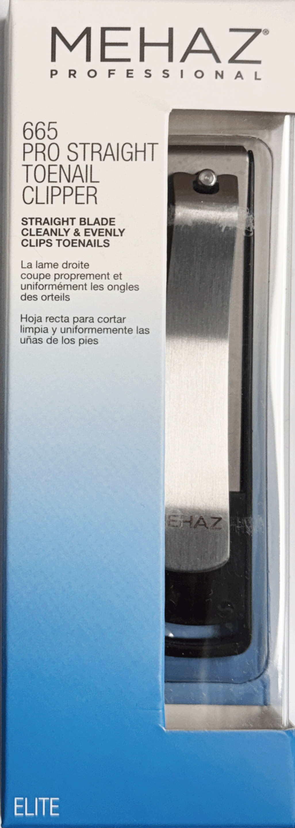 Mehaz Stainless Steel Pro Straight Toe Nail Clipper, each.