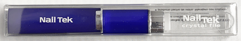 Nail Tek 5" Crystal Nail File, Cobalt Blue with case.