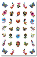 Nail Sticker 0030, each.