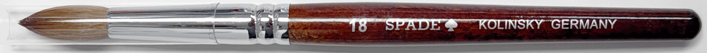 Acrylic Brush Oval Kolinsky, #18, each.