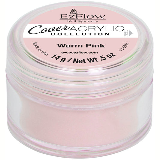 EZ Flow Glow In The Dark Acrylic Powder, Warm Pink, 0.5 oz.