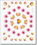 Nail Sticker C102, each.