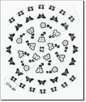 Nail Sticker C1307, each.