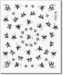 Nail Sticker C1318, each.