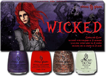China Glaze Wicked 4 Bottles, 0.5 oz. each bottle, Pack.