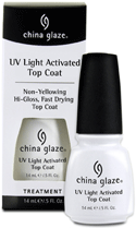 China Glaze UV Light Activated Top Coat, 0.5 oz.