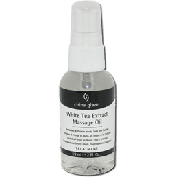 China Glaze White Tea Extract Massage Oil, 2 oz.