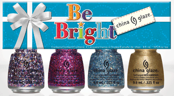 China Glaze Be Bright, 4 bottles mini set.