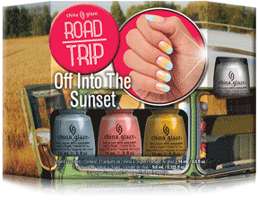 China Glaze Road Trip, Off Into The Sunset Design Kit.