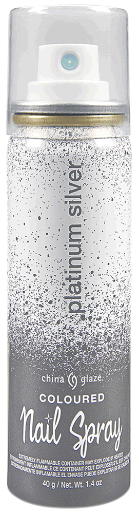 China Glaze Nail Spray, Platinum Silver, 1.4 oz.