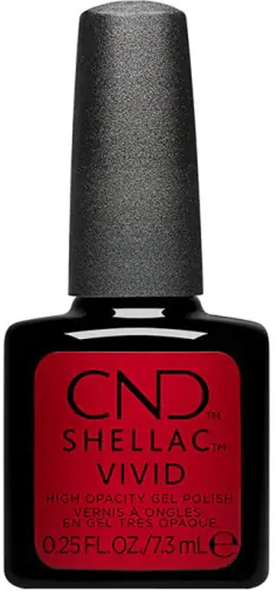 CND Shellac Vivid Red Carpet, 0.25 oz.