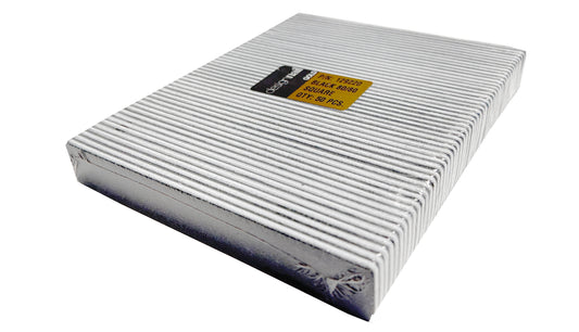 DESIGN NAIL Black Rectangle Files, 80/80 grit, 50/ pack.