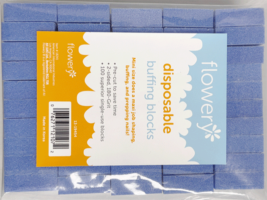 Flowery Disposable Buffing Blocks, 100 pcs/ pack.