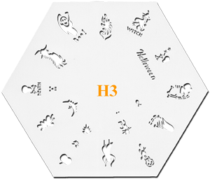 STENCIL H 3, EACH