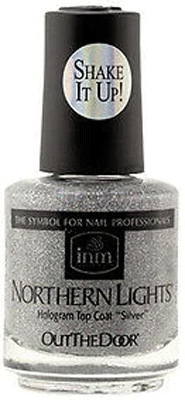 INM Out The Door Silver Hologram Topcoat, 0.5 oz.
