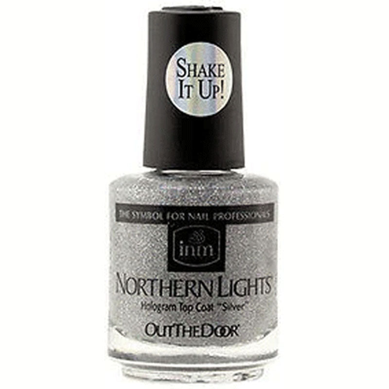 INM Out The Door Silver Hologram Topcoat, 0.5 oz.