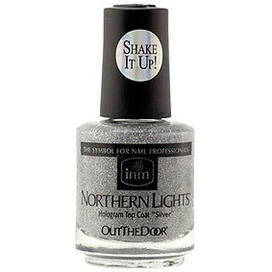 INM Out The Door Silver Hologram Topcoat, 0.5 oz.