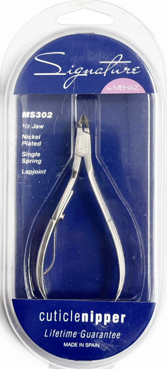 Mehaz Signature Cuticle Nipper #MS302, 1/2 jaw.