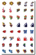 Nail Sticker 0034, each.