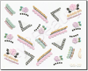 Nail Sticker QS-22, each.