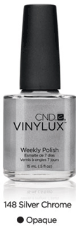 CND Vinylux, Silver Chrome, 0.5 oz.